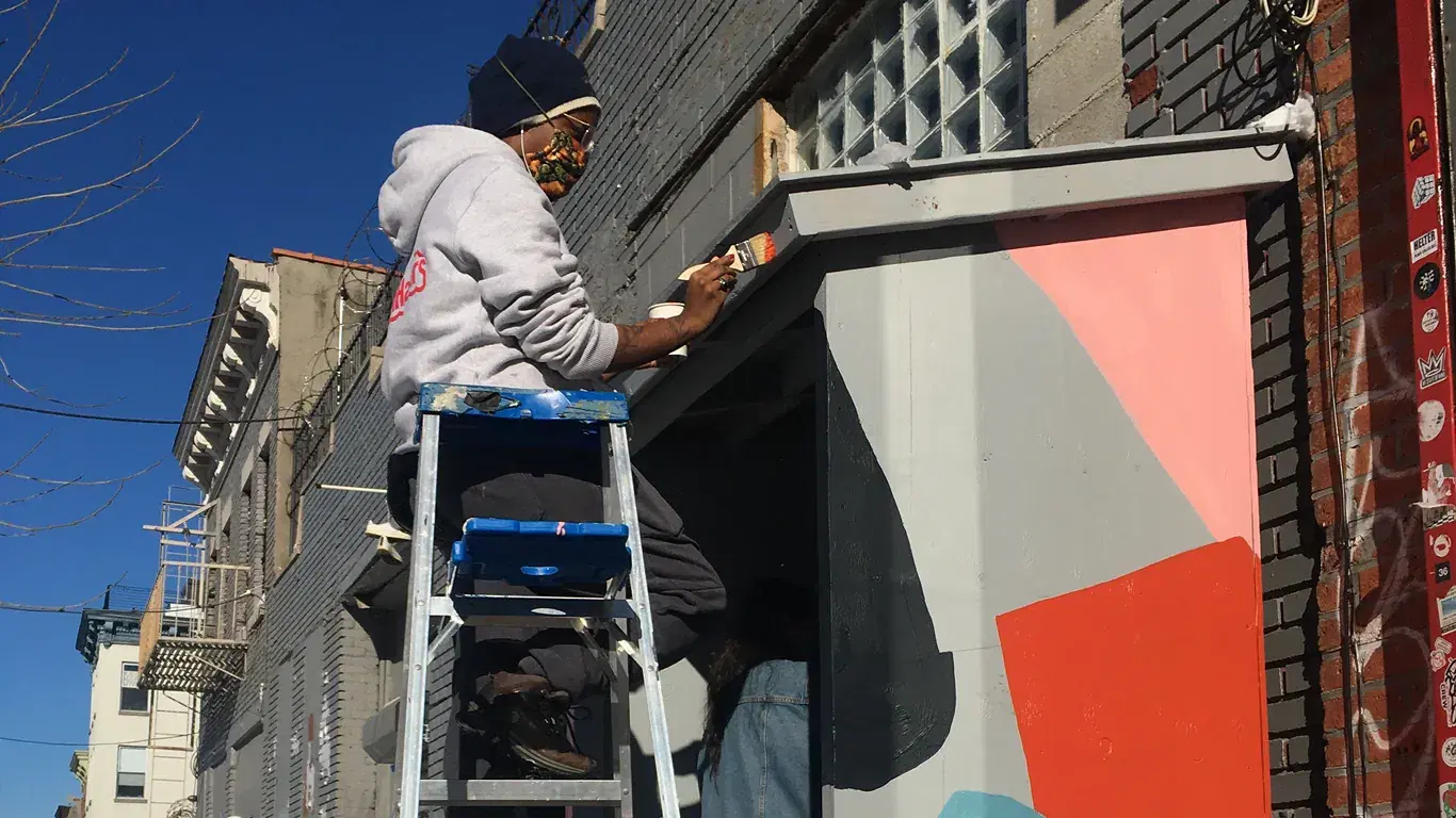Man inspecting fridge